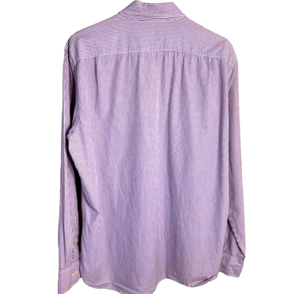 J.Crew Men’s Thin Striped Button Front & Cuffs Casual Shirt Sz L - Picture 2 of 5